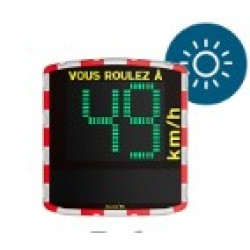 Panou stradal radar masurare viteza alimentare panou solar si afisaj pictograme (fata vesela/ trista) 